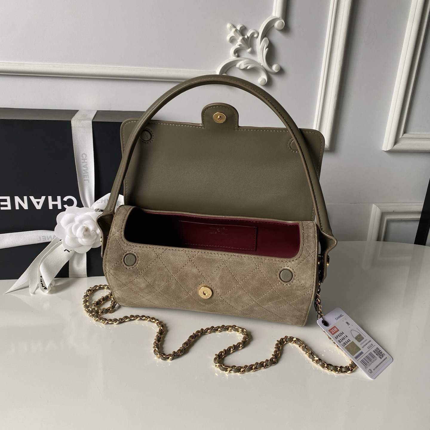 Ch*el clutch with chain ap5294 11x23x12.5cm