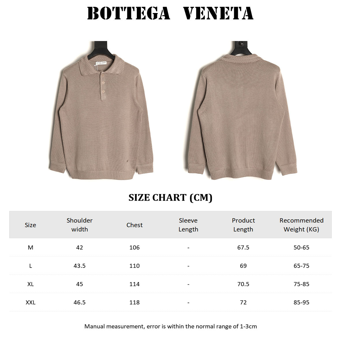 bo*te*ga Ve*ne*ta knitting long-sleeved polo shirt