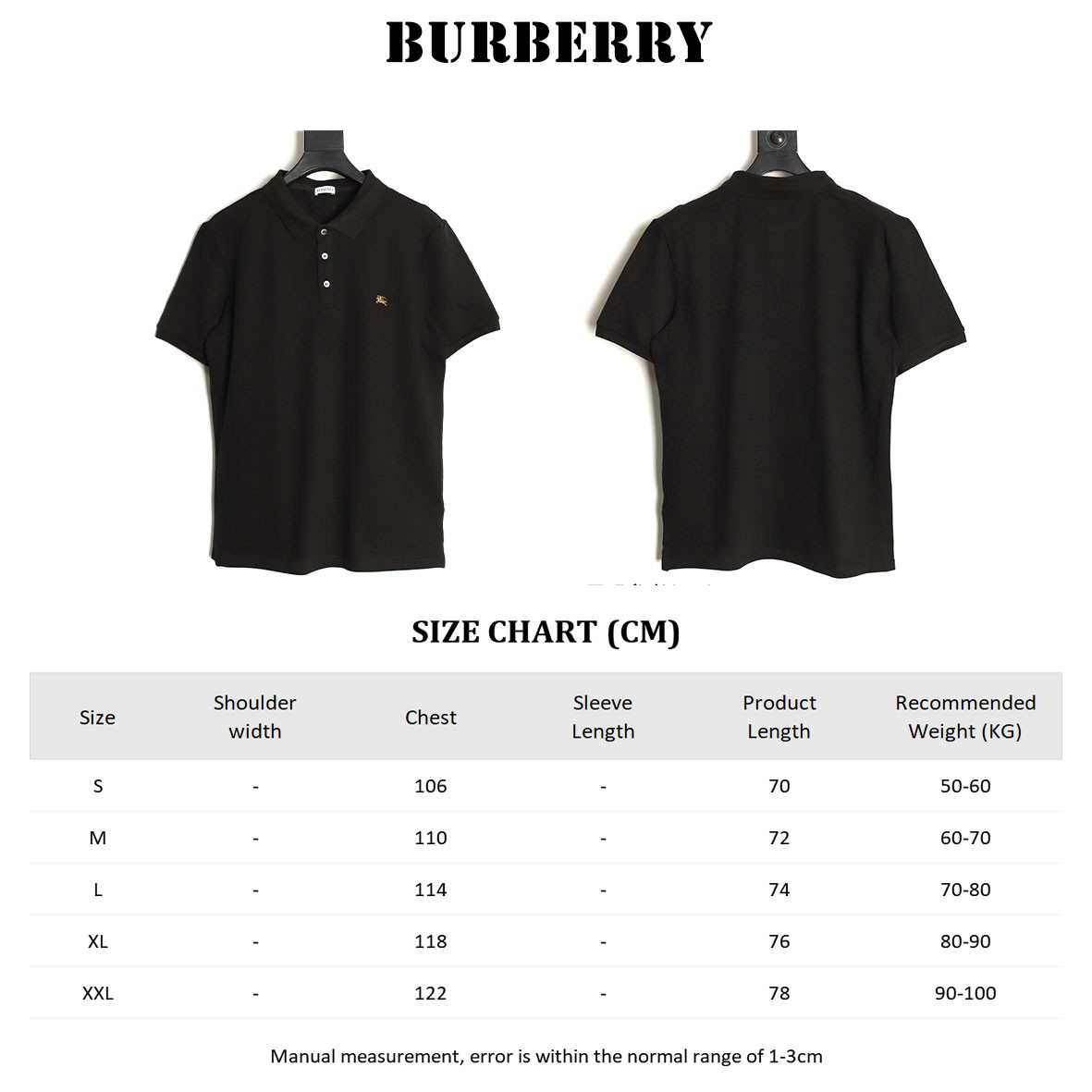 B**rry short-sleeved polo shirt black