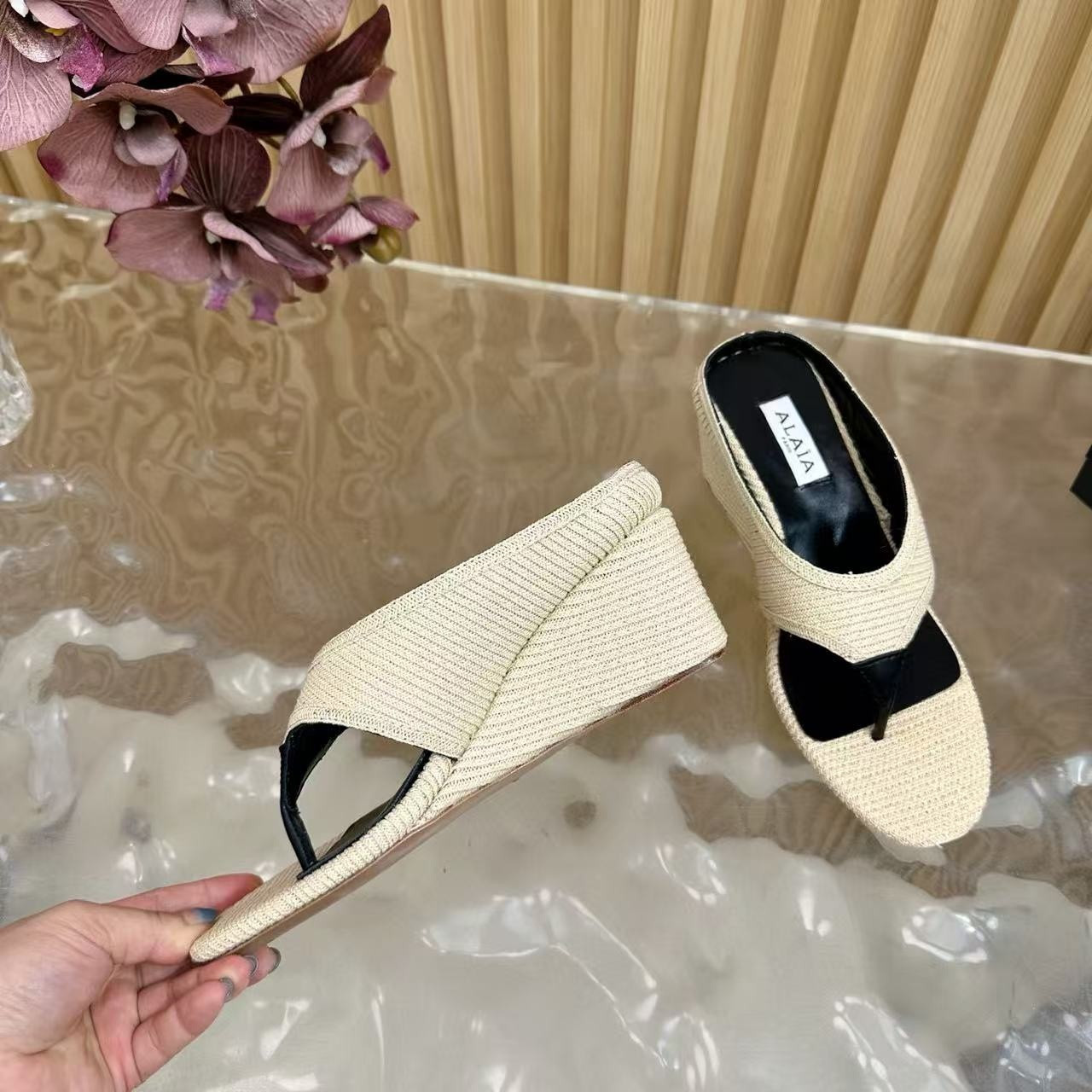 UA Alaïa Cube Wedge Sandal