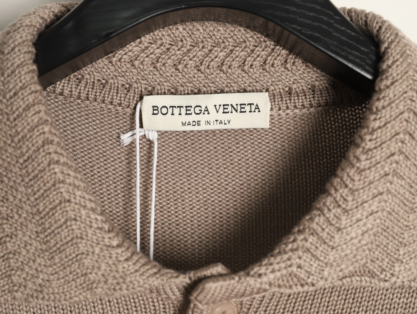 bo*te*ga Ve*ne*ta knitting long-sleeved polo shirt