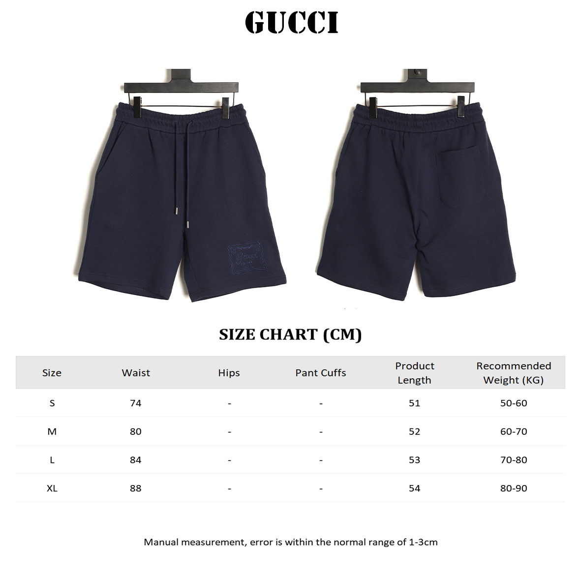 G*u*i shorts navy blue