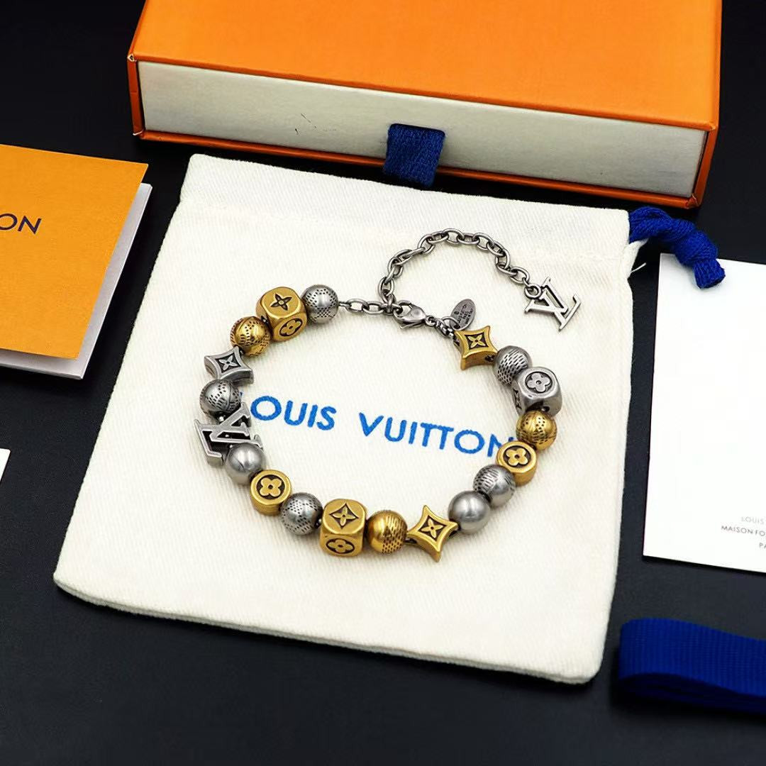 l0*is V*t0n damier party bracelet