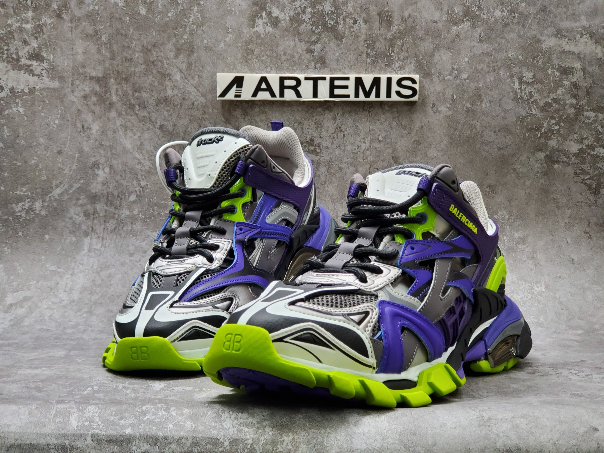 Balenciga Track 2 Trainer Purple Green