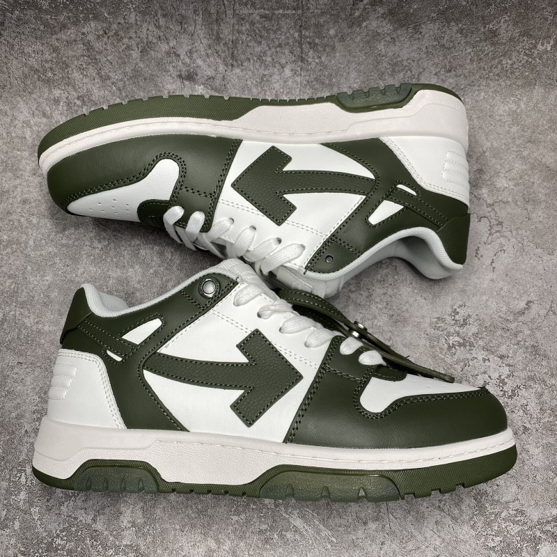 Off-White Out Of Office Bicolor Leather Low-Top Sneakers