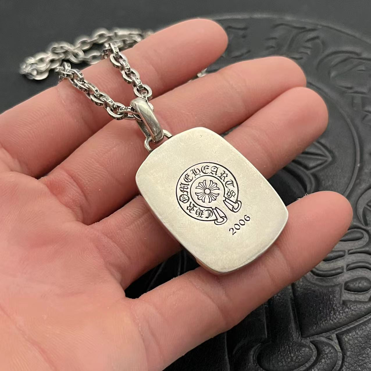 Ch**me He**ts vine cross necklace