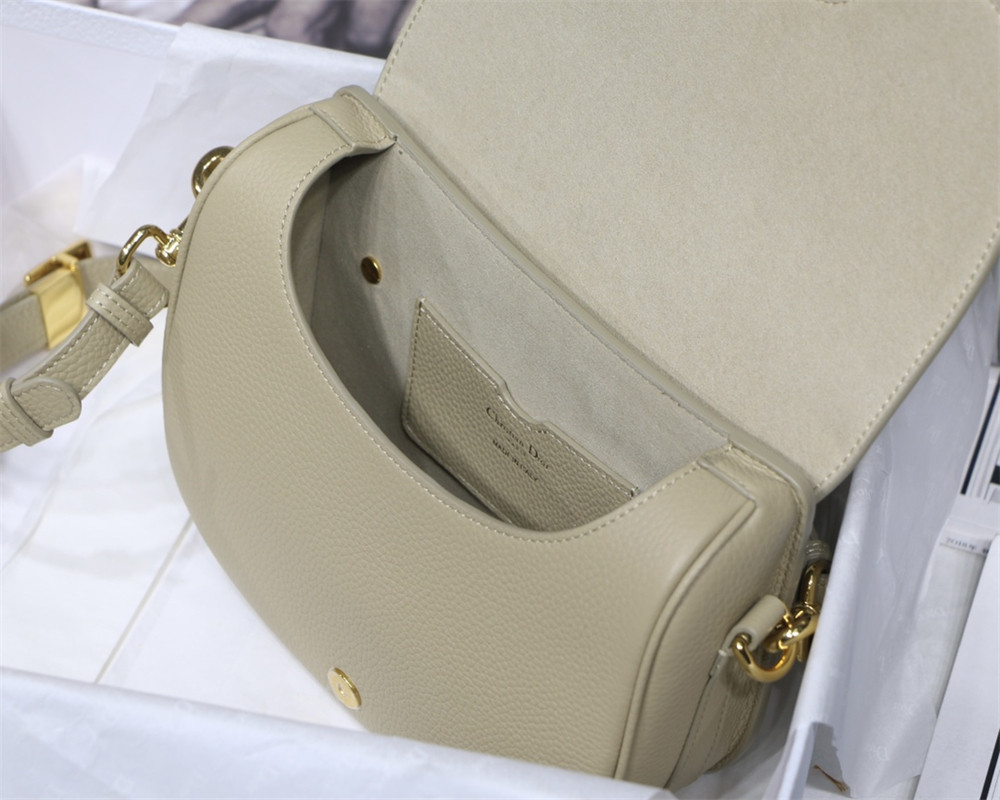 medium D*or bobby bag apricot grained calfskin
