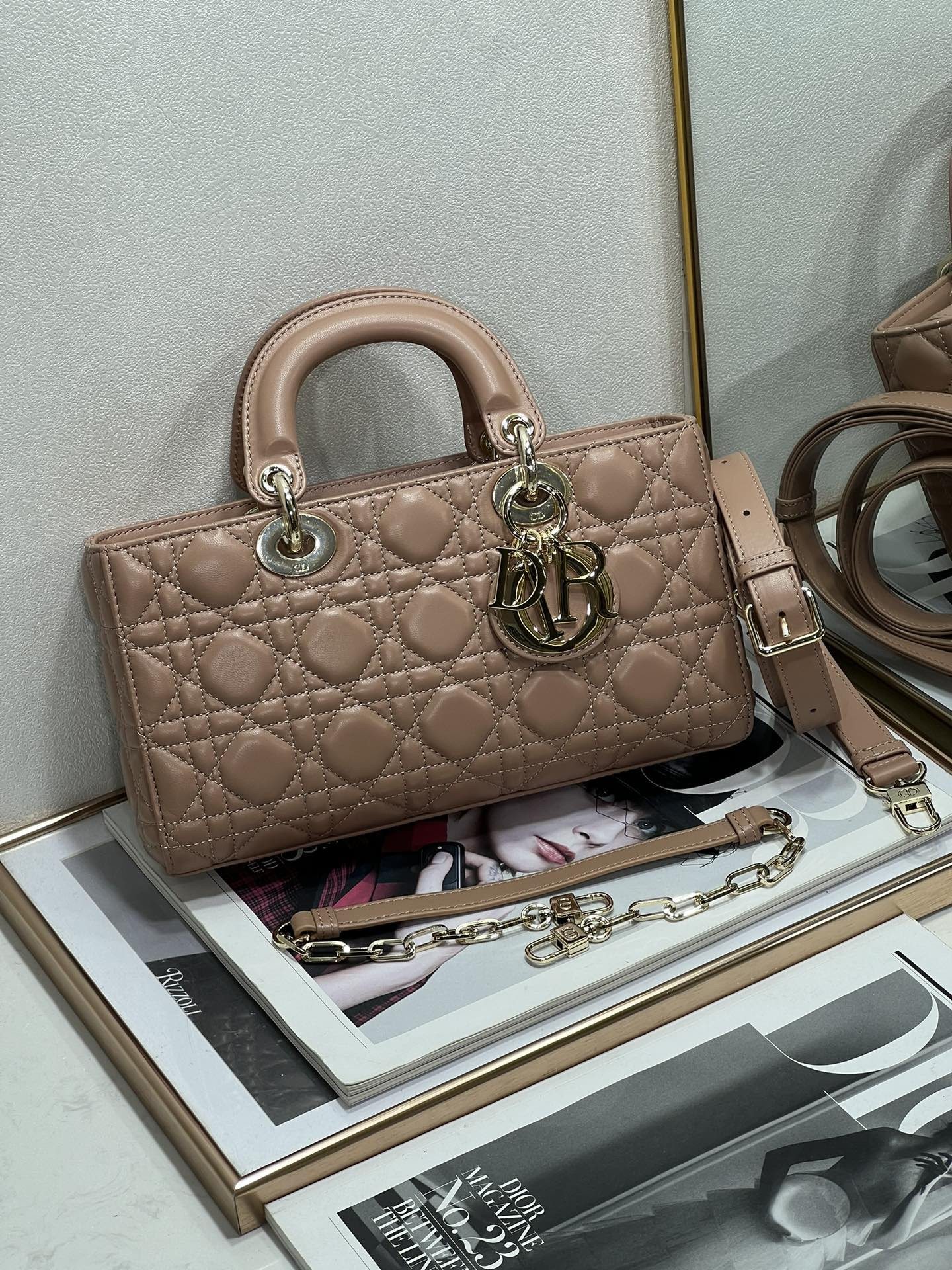 D*or lady d-joy bag medium dark pink 26 x 13.5 x 5 cm