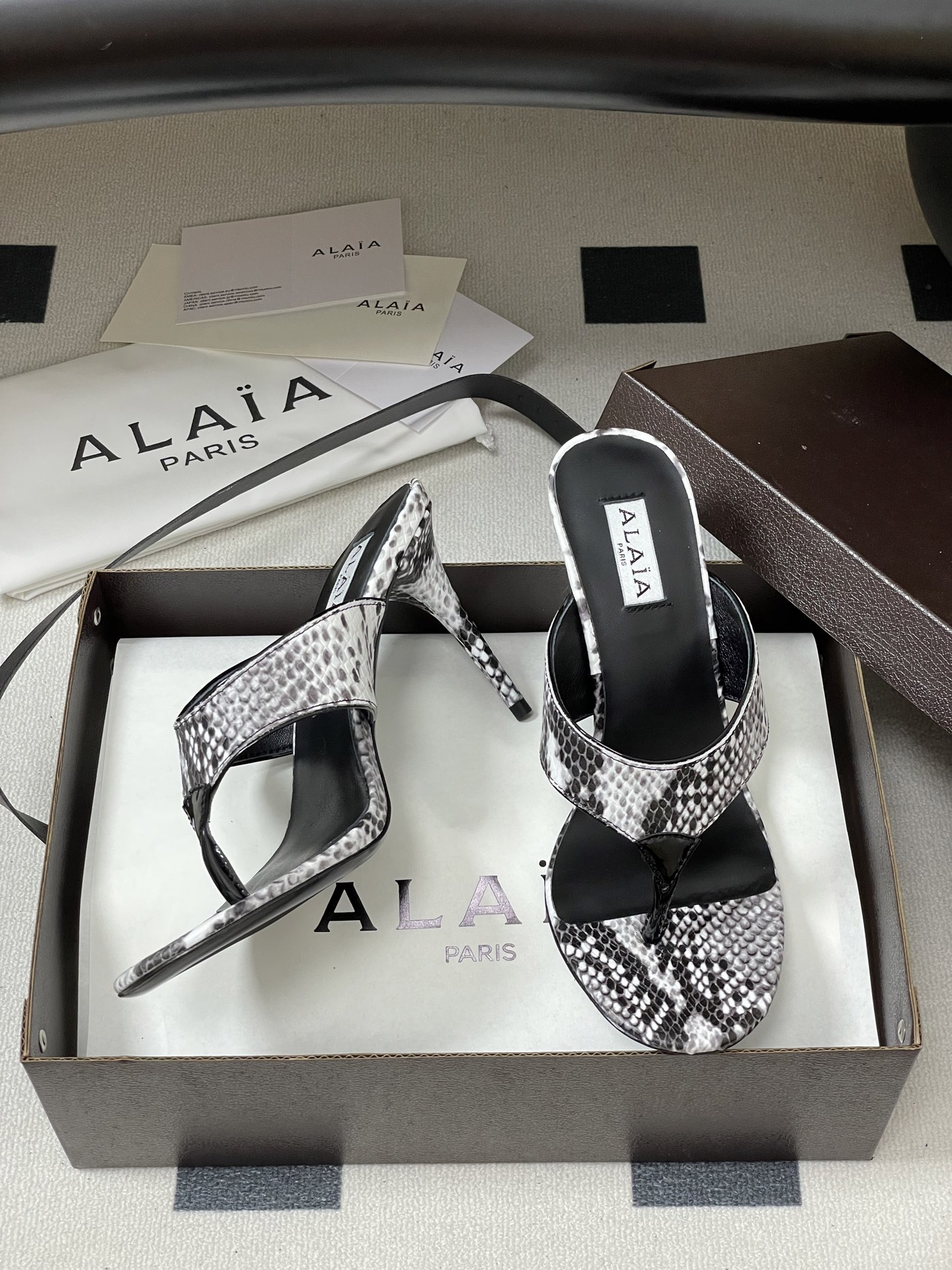 UA Alaia Triangle Flat Slides 9cm Heel(Customized Size 7-10 days production time)